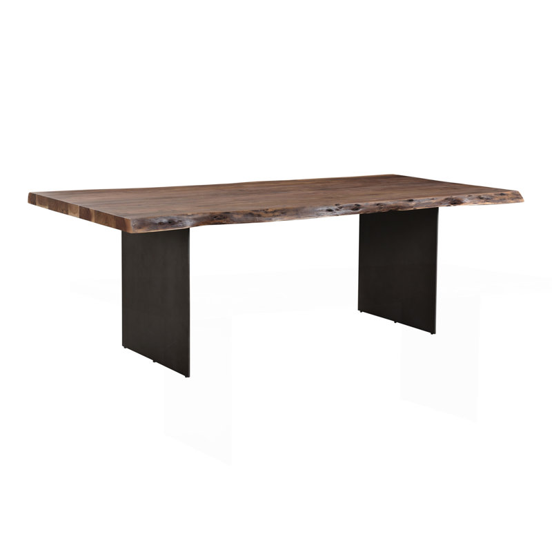 Dining Table, Industrial Design, Live Edge, Solid Acacia, Natural Stain