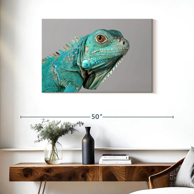 Brampt Blue Iguana, 24" H x 36" W