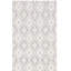 Tapis géométrique fabriqué à la main gris / ivoire Hankison-765743534