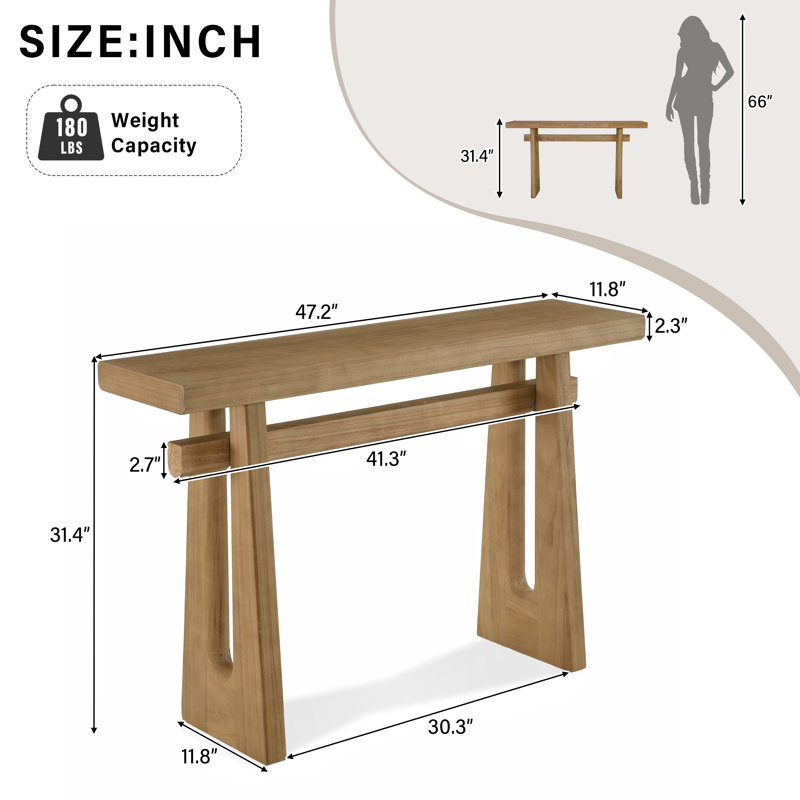 Console en bois 59,2 "Modari, Brun, 47''