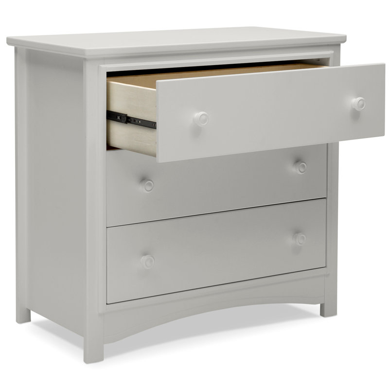 Delta Children Perry 3 Drawer Dresser With Changing Top And Interlocking Drawers, Moonstruck Gray