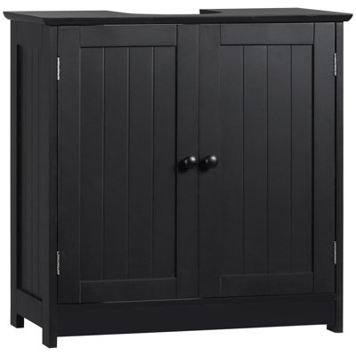 Under Sink Bathroom Cabinet With 2 Doors And Shelf, Pedestal Sink Bathroom Vanity Cabinet