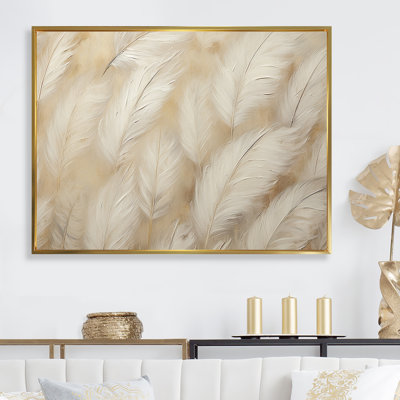 Plumes de plumes III sur toile