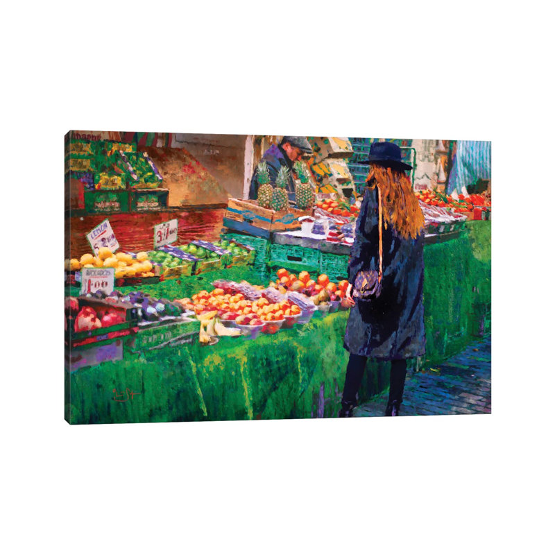 The Market by Lisa Robinson - Wrapped Canvas Painting, 20.32 cm H x 30.48 cm W