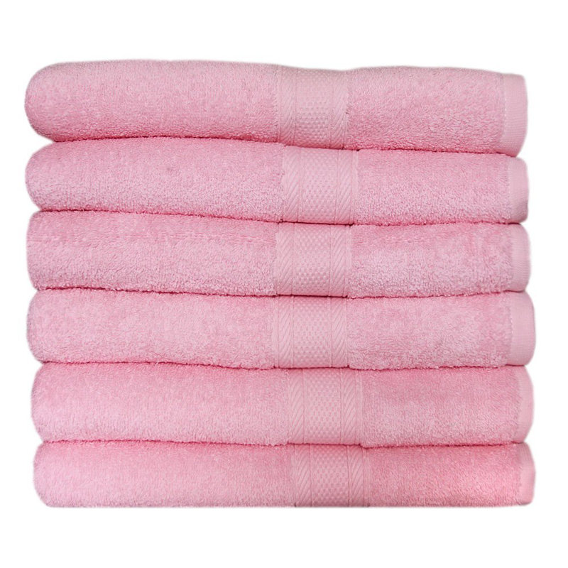 Josephine Cotton Midweight Bath Towel, Pink