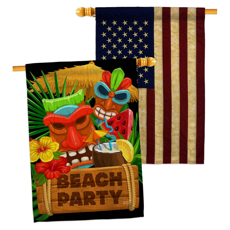 Drapeau de maison en polyester 2 côtés 40 x 28 po