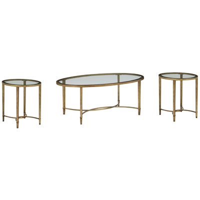 Oval Cocktail Table With 2 End Table