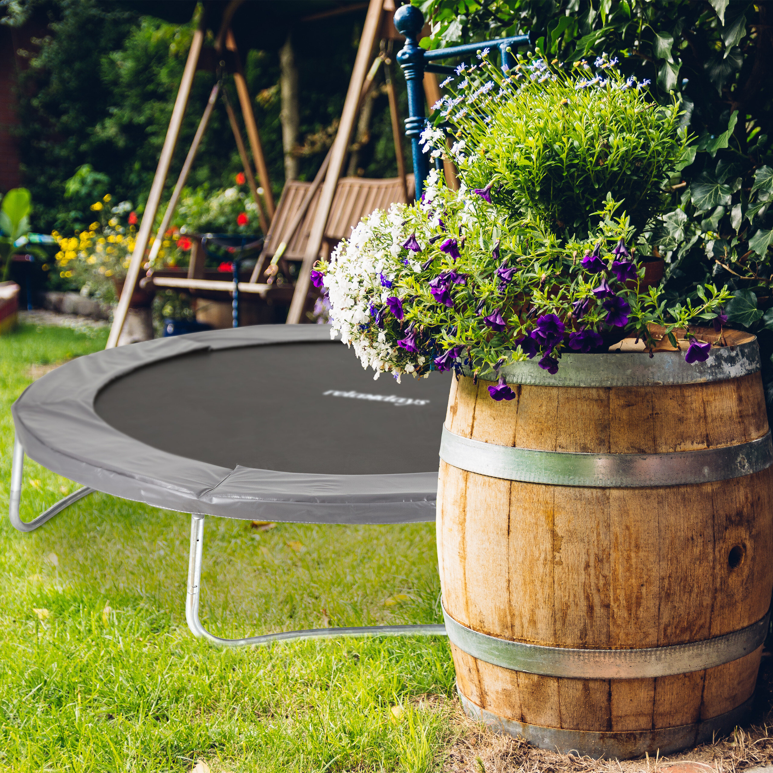 Trampoline frame clearance pad