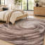 Tapis châtaignier abstrait en spirale à envers antidérapant lavable à la machine-2082084835
