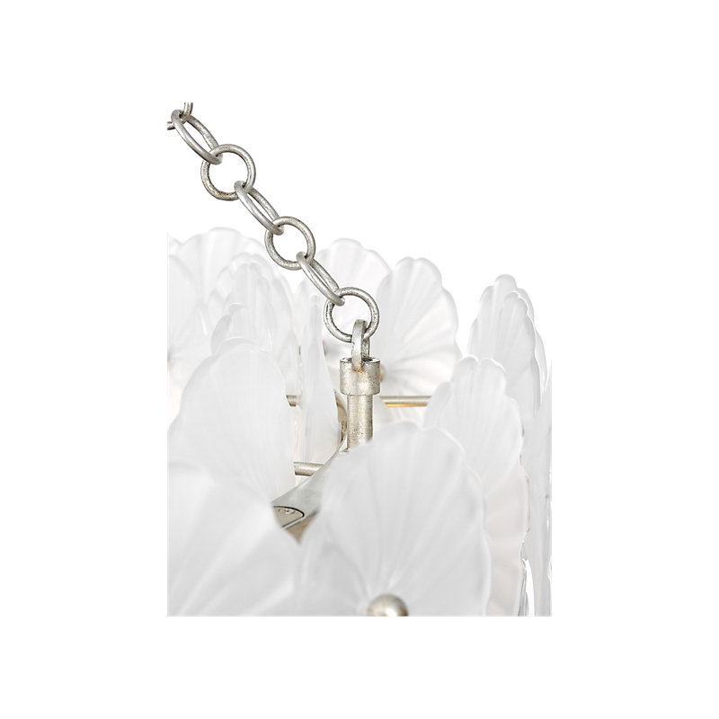 Julie Neill 12 - Light Chandelier, Burnished Silver Leaf