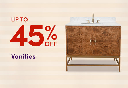 Up to 45% off vanities