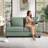 63" 2-Seater Upholstered Square Arm Sofa-1634482921