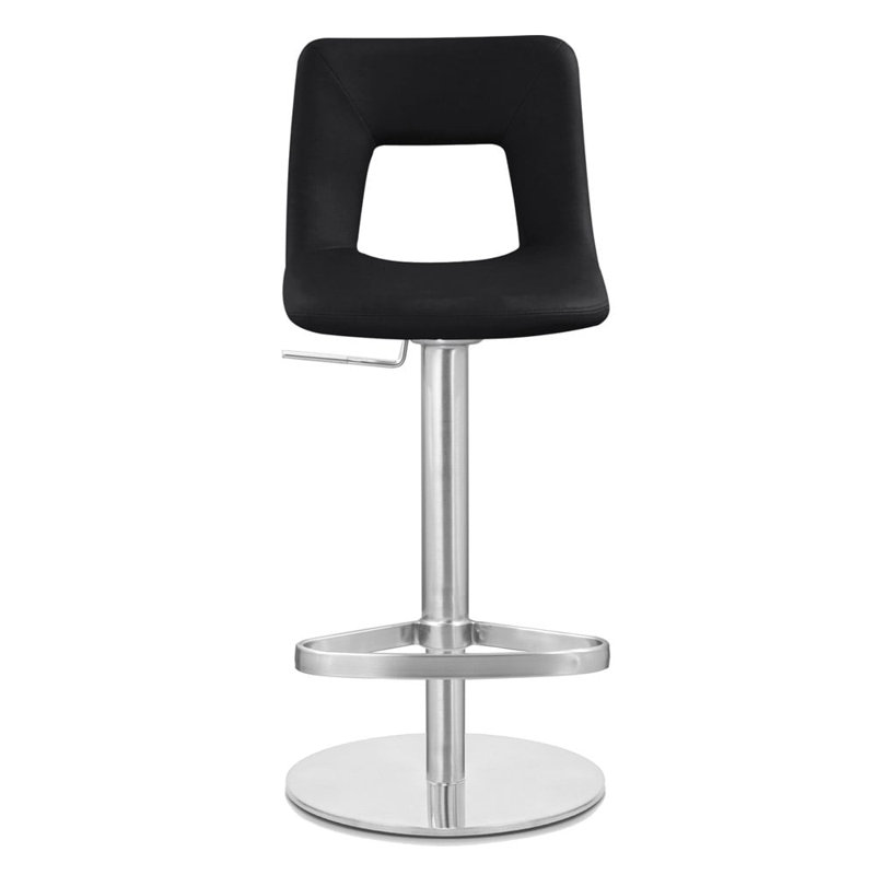 Tabouret de bar Jazz - Base plate ronde - bleu, Noir, noir, noir, noir