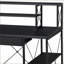 Bureau, bureau industriel noir 47 po avec 1 tiroir et amp; 8 compartiments | Bois synthétique | Noir-736391323