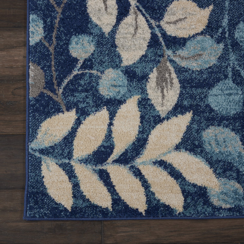 Tapis bleu marine, Rectangle 2 pi x 4 pi