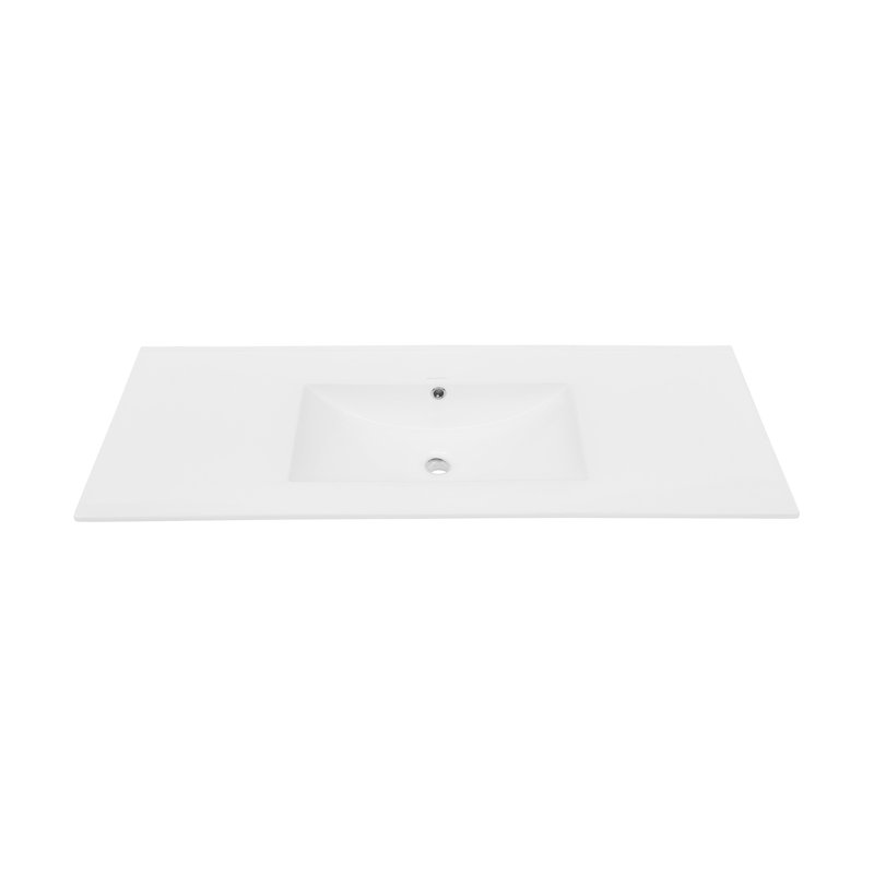 Comptoir de meuble-lavabo 48 po Zero Hole, Blanc
