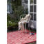 Tapis intérieur / extérieur rectangulaire en polypropylène crocheté à la main rouge / crème-86654156