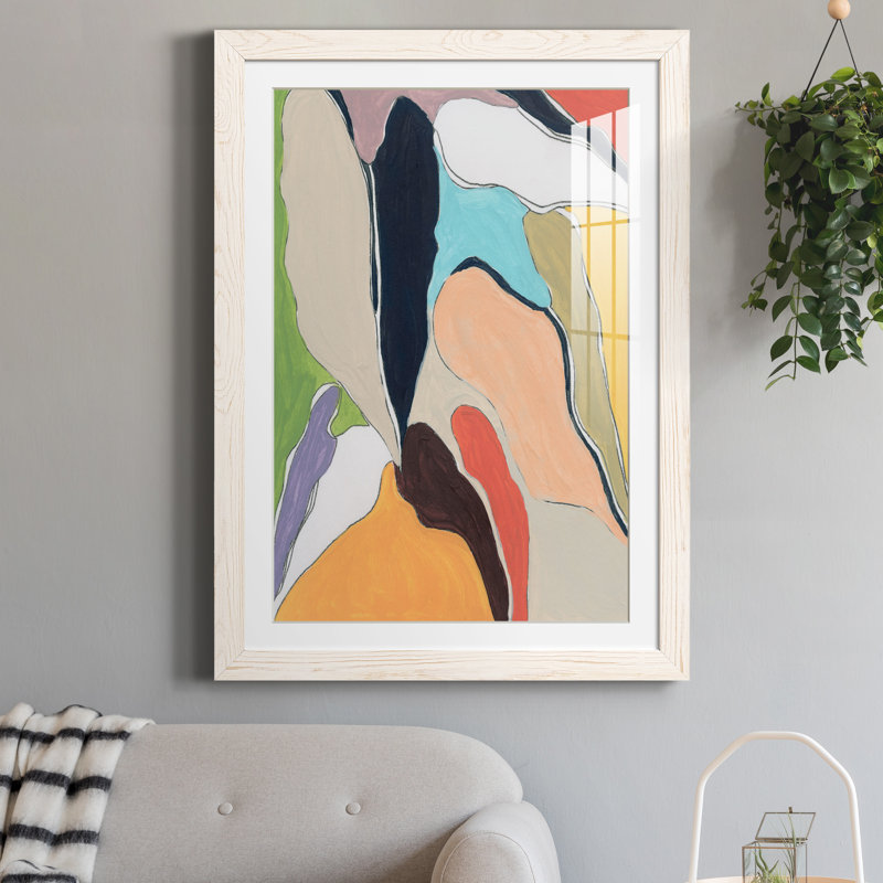 Botanical Revisit II - peinture encadrée, Papier encadré blanc, H 31,5 po x l 23,5 po x P 1,5 po