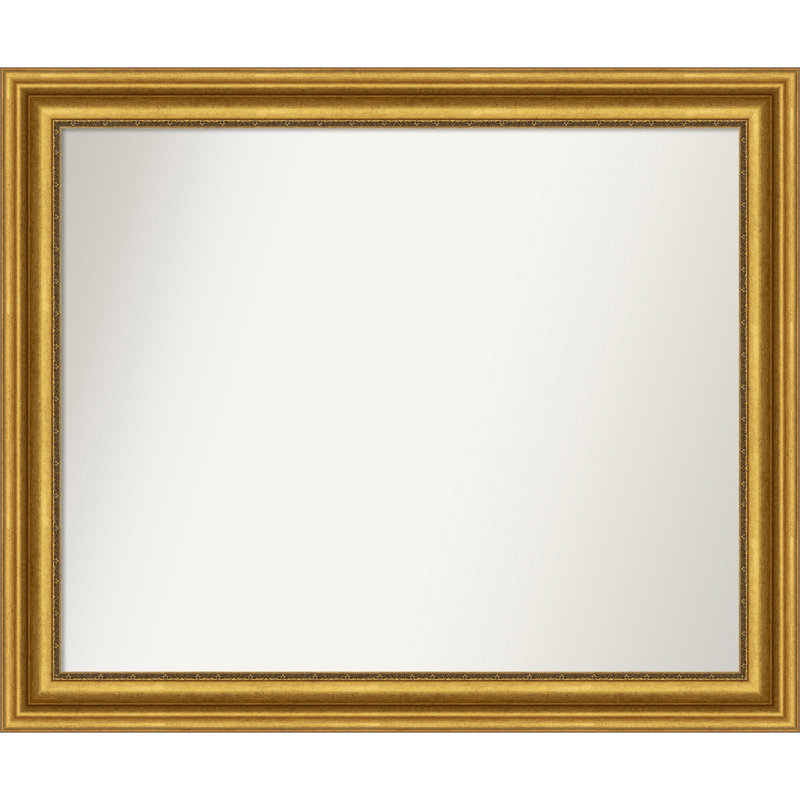 Miroir de salle de bain Jashawna, 34,75 po x 41,75 po, Doré