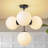 Orrhaen 4-Light Modern Sputnik Sphere Glass Bubble Chandelier-208477261-259096043