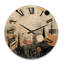 Monochrome Medley I - Abstract Collages Oversized Wood Wall Clock-640612622