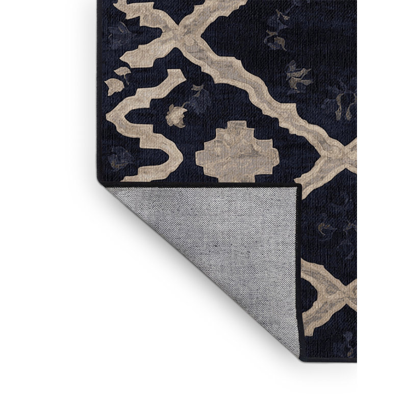Machine Washable Gray Area Rug, Rectangle 2' x 3'