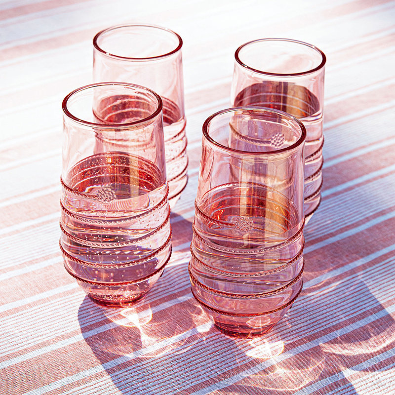 Amalia Acrylic Small Tumbler, Coral, 18.5 Oz.