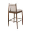 Tabouret de bar Merton, hauteur d'assise 78,4 cm (30,90 po), style moderne du milieu du siècle, en bois d'hévéa, avec dossier et repose-pieds, idéal pour les îlots de cuisine.-134210941-134210943