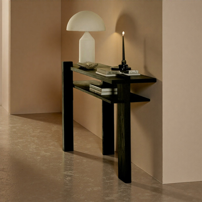 Console de hall d'entrée en bois de pin noir