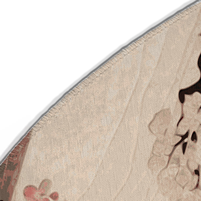 Tapis intérieur et extérieur Dawn Bloom, Rond 5 pi