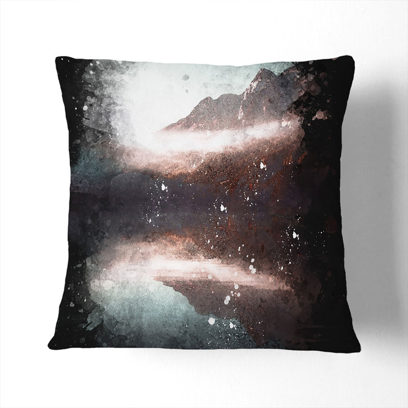 Square Cushion, 55cm H x 55cm W x 20cm D, Black