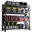 Étagère industrielle 5000LBS pour entrepôt, tablettes de garage réglables en métal robuste (H 69 po x l 71 po x P 23,7 po) Unité de rangement 4000LBS, noir