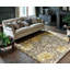 Hand Tufted Wool Floral Area Rug in Blue-6707370