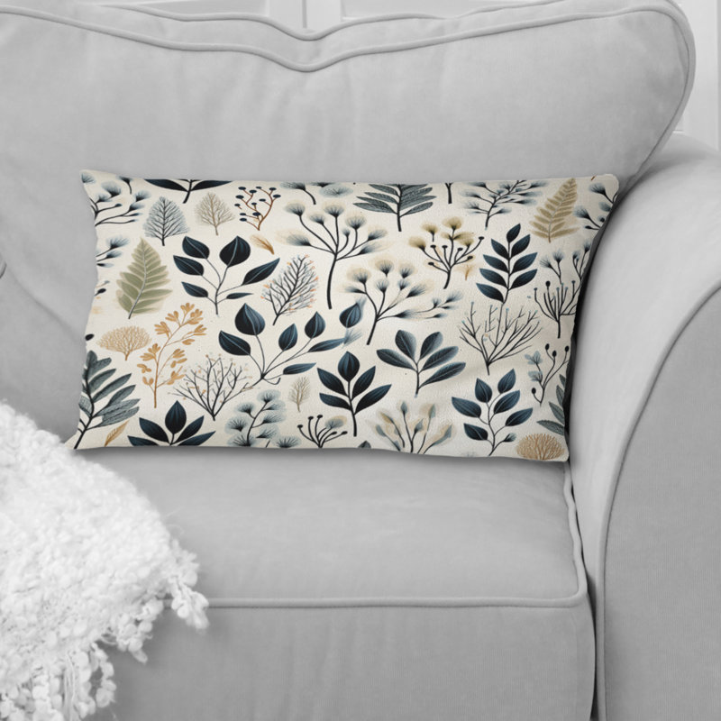 Coussin Monicolore botanique II - imprimé de plantes