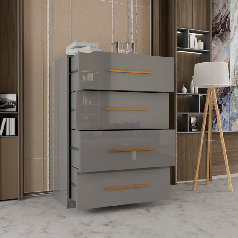 80cm W 4 - Drawer Chest of Drawers, Grey