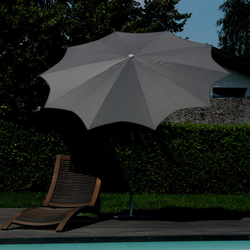 240cm Tilt Beach Parasol, Grey