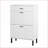 Shoe Cabinet, Modern Freestanding Organizer with 2 Flip Drawers &amp; Metal Legs, 31.5”W x 9.84”D x 43.3”H | Off-White | Entryway