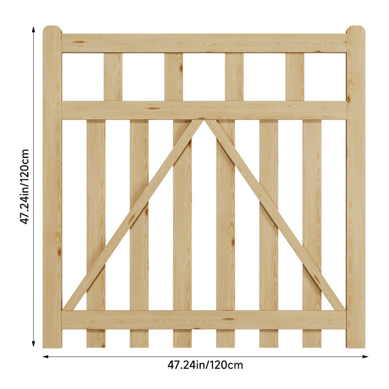 Chesnut Wood Gate, 120cm H x 120cm W x 5cm D