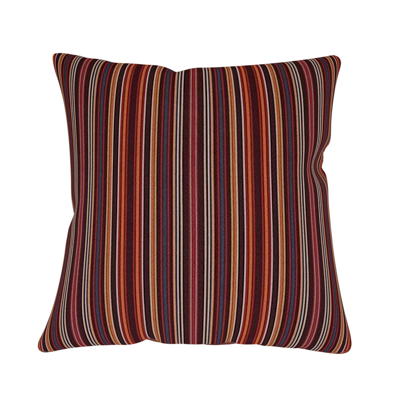 Coussin décoratif intérieur / extérieur Sunbrella®, Blue/Red/Yellow/Orange/Purple/Gold Striped