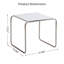 Table de bout moderne, structure en fer chromé, conception peu encombrante