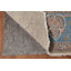 Tapis bleu floral fait à la main 10 x 13 po