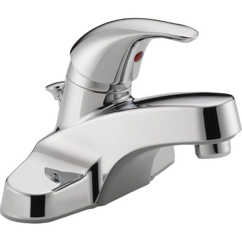 Core Centerset Bathroom Faucet with Drain Assembly, 2-handle Bathroom Sink Faucet, Chrome, Plastic Drain Assembly