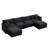 130.7" U-Shaped Modular Sectional Sofa with 2 Movable Ottomans, 4-Seater Chenille Cloud Couch Set for Living Room, DIY Combination with High-Resiliency Memory Foam & Spring System-1599235744