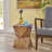 Chic Concrete Accent Table With Abstract Element - Lightweight Feature Side Fascination Look