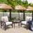 Adai 3 Pieces Outdoor Metal Conversation Sets with Rocking Chair and Metal Table
