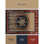 Tapis beige moderne et contemporain lavable à la machine Bleigh du 4 juillet - reliure marine-1143925645
