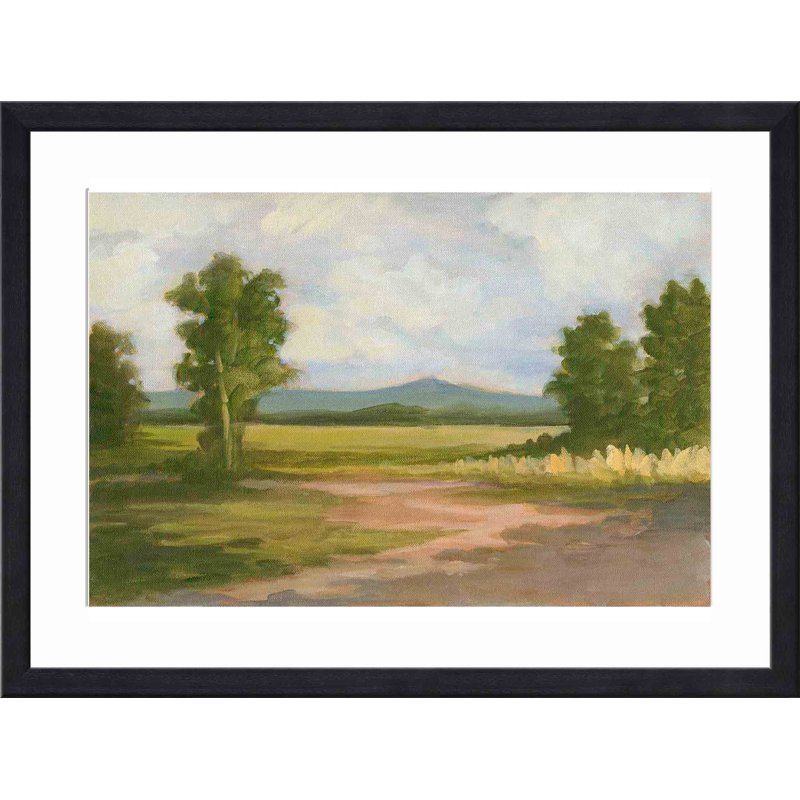 «Spring Light III» par Ethan Harper - peinture encadrée, H 32 po x l 48 po, Noir