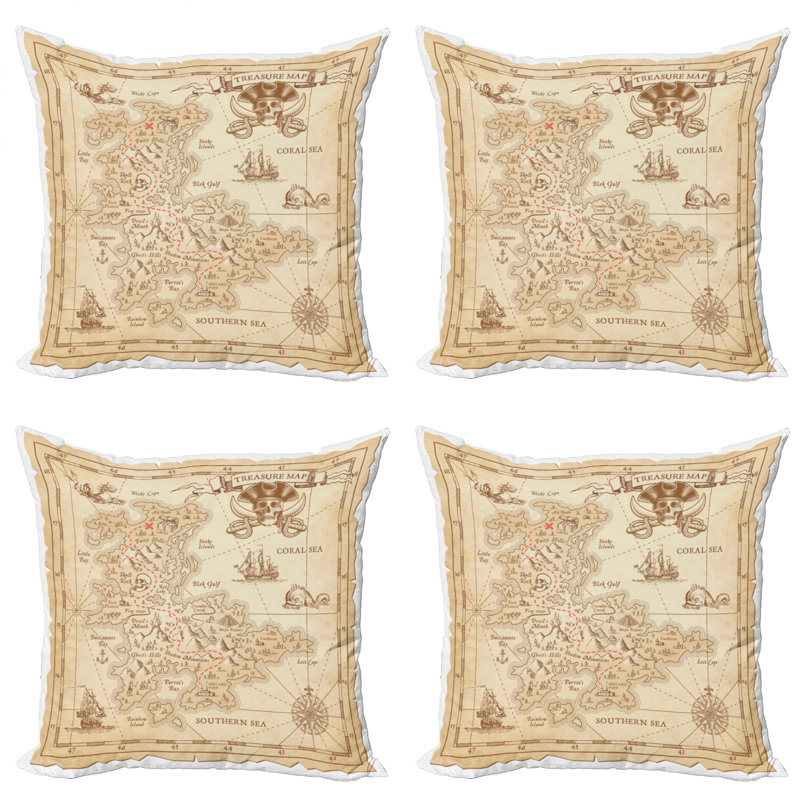 Ambesonne Reversible Pillow Cover, 24" x 24"