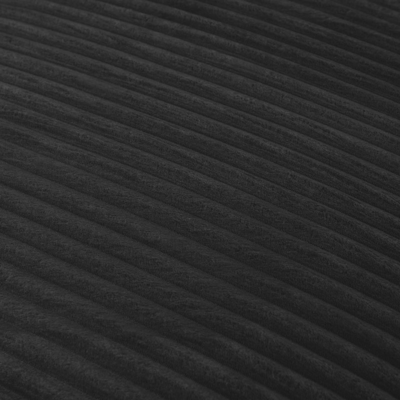Méridienne surdimensionnée en velours côtelé, Noir