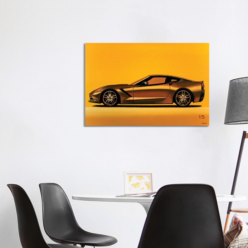 Chevrolet Corvette Stingray 2013 1 Piece Wrapped Canvas Wall Art, 101.6 cm H x 66.04 cm W x 1.91 cm D